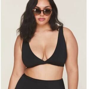 Andie Swim The Belmar Top Black Size Medium NWT